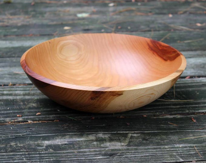 213 11 1/8 Inch Cherry Wood Salad Bowl Hand Turned Etsy