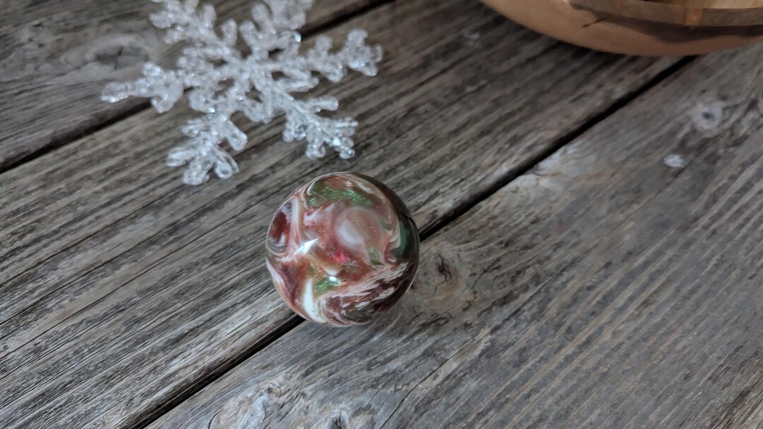 Hand Turned Resin Sphere: Multi Colored Desk Decor (2 1/8