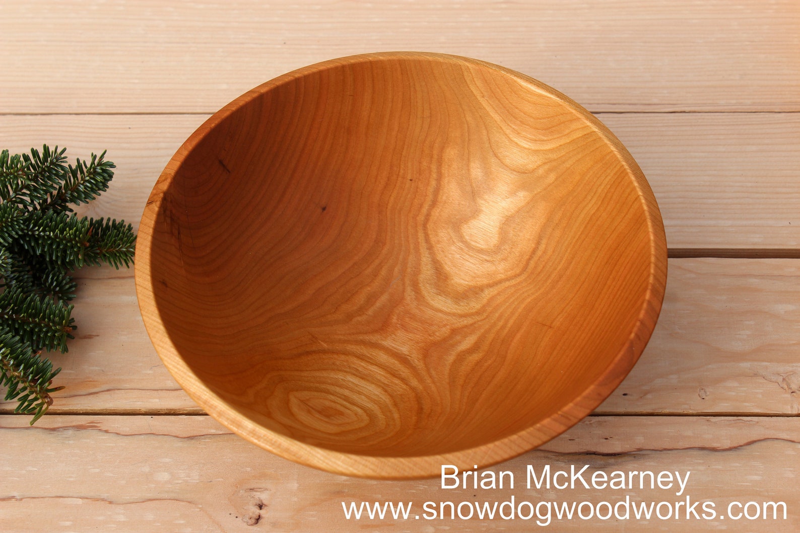 258 8 7/8 Inch Cherry Wood Salad Bowl Hand Turned Etsy