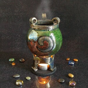 Portacandele In Ceramica TRIXES - Bruciatore Per Oli Essenziali E Cera, Colore Bianco Lucido - Foto 11