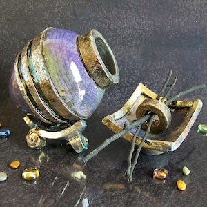 raku ceramic Urn, purple urn, cremation urn, keepsake urn for ashes, human urn, pet urn, dog urn, cat urn, personalized urn, pet loss urn