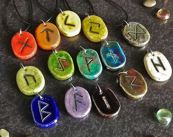 Pendentif Runestone Gyfu - Symbole De Coopération, Don Et Fraternité - Fabrication Française En Étain