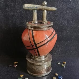 Alchemical Raku Urn – Seal of Fire and Time, Eternal Gateway Ceramic Memorial - Multiple Sizes, Customizable Color