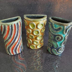 Raku Ceramic Radiator Humidifier "Shoreline Wonders" - Colorful Coastal Hanging Accessories, Single or Set of 3 - Customizable