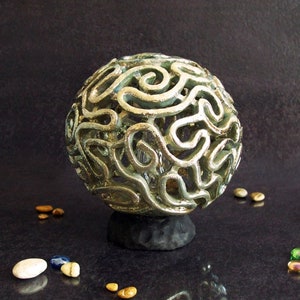Raku ceramic table lamp brain coral Organic sculpture lamp coastal chic design various colors and sizes image 1