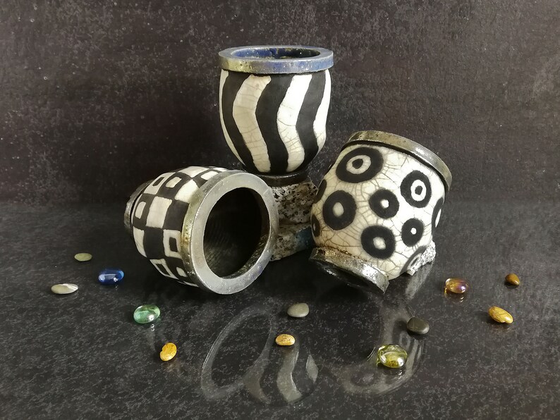 Raku Pottery Pencil Cup Holder Ceramic Pen Holder for Desk Etsy