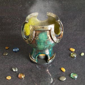 Bruciatore di oli essenziali, diffusore di oli in ceramica con