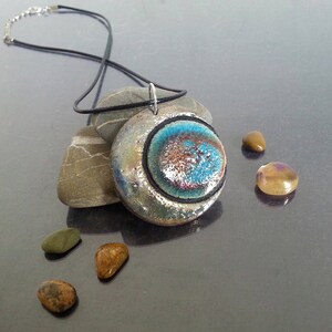 Collana sole e luna con un bellissimo ciondolo celeste