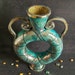 Neptune's Eye Raku Ring Vase - Decorative Handmade Centerpiece With ...