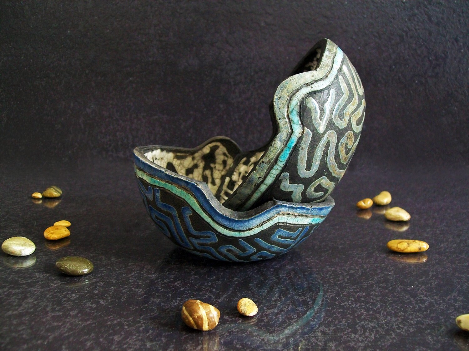 Raku Pottery Jewelry Box Ceramic Jewelry Box Ceramic Etsy