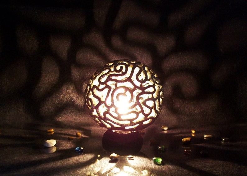 Raku ceramic table lamp brain coral Organic sculpture lamp coastal chic design various colors and sizes image 6
