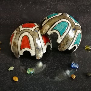 boîte à bijoux en céramique raku en forme de coquille, coffret pour bijoux et petits objets, vide poche décoratif fait main personnalisable image 6