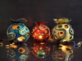 Raku Essential Oil & Wax Burner - Ceramic Sea Urchin-Inspired Tealight Holder, Aromatherapy Diffuser, Various Colors Available