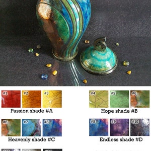 Raku colorful Urn, blue striped urn, cremation urn for ashes, keepsake urn, adult urn human, pet urn, personalized urn, cat urn, dog urn image 6