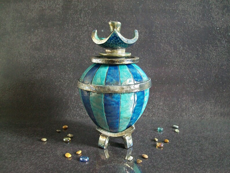 Lotus flower raku ceramic Urn cremation urn for human ashes Etsy