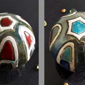 boîte à bijoux en céramique raku en forme de coquille, coffret pour bijoux et petits objets, vide poche décoratif fait main personnalisable image 8