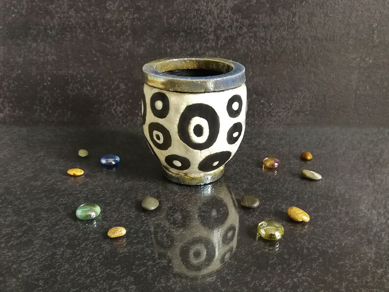 Raku Pottery Pencil Cup Holder Ceramic Pen Holder for Desk Etsy