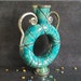 Neptune's Eye Raku Ring Vase - Decorative Handmade Centerpiece With ...
