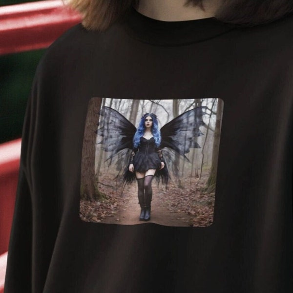 Fantasy Fairy Grunge Black Unisex Heavy Blend™ Crewneck Sweatshirt