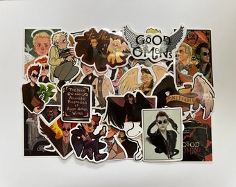 Good Omens Glossy Sticker Pack | Laptop Water Bottle Stickers