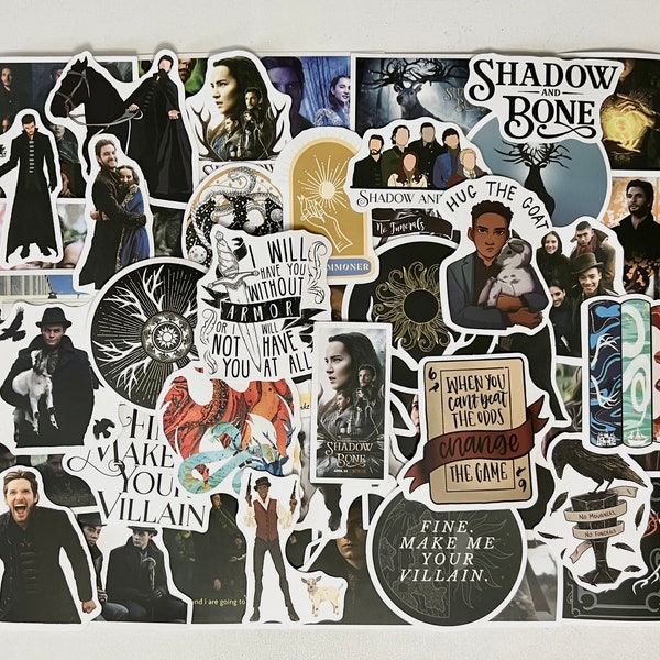 Shadow & Bone Matte Sticker Pack | Laptop Water Bottle Stickers | Grishaverse