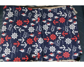 Bolsa de ginástica, mochila âncora marítima, lona costurada 45 x 33 cm