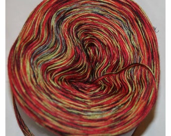 140gr 500mtr bobble de lã grande enrolado à mão 4 camadas de algodão/acrílico