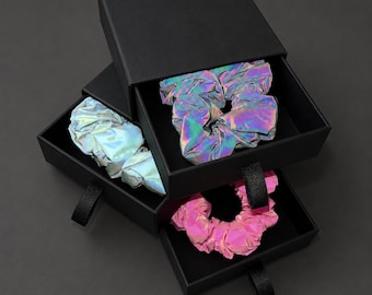 Reflective Festival Scrunchie | Rave Hair Accessory | Reflective Hair Tie | Festival Outfit Accessory | Cycling Visibility | Y2K Fashion