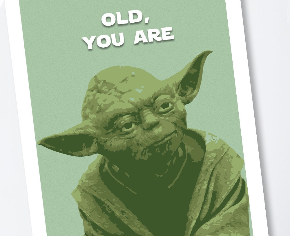 Yoda Star Wars Geburtstagskarte Star Wars Karte Star | Etsy