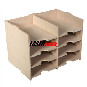 8 shelf A5 Paper Storage Unit for Craft and office use fits Ikea Kallax cube storage