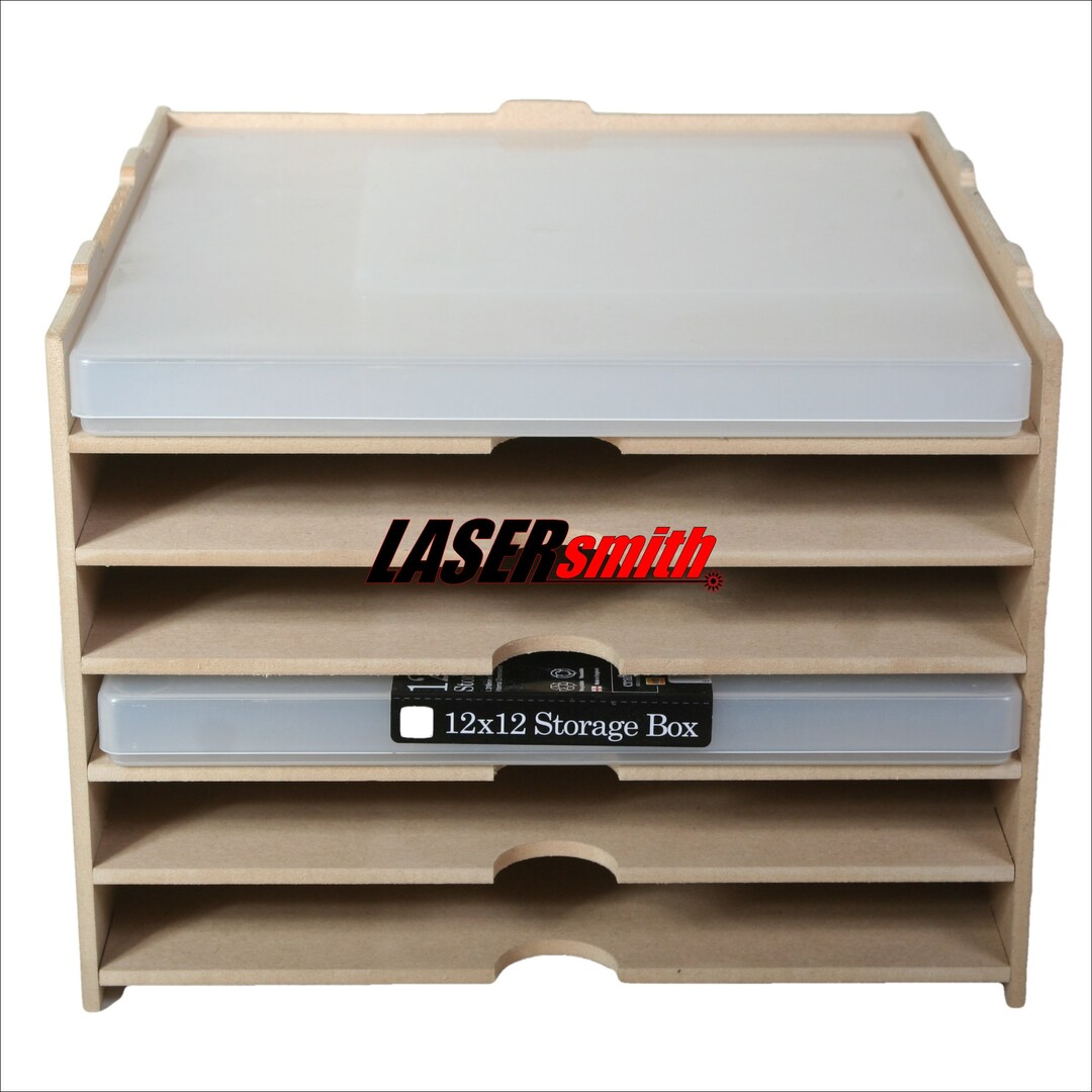 6 Shelf Kallax Storage for 12 X 12 Plastic Storage Containers for