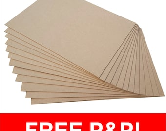 Pack of 5, 6mm Thick MDF Boards, Safe For Pyrography And Laser Cutting. 600x300, A3, A4 & A5 size