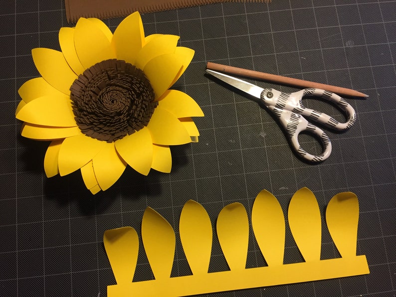 Free Free 111 Sunflower Paper Flower Svg SVG PNG EPS DXF File