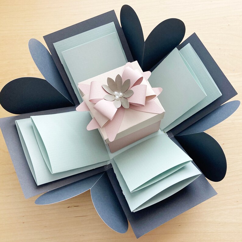 Explosion Box Template SVG and PDF 3x3x3 12x12 Paper Size Etsy Canada