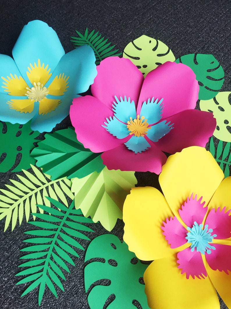 Free Free 213 Hibiscus Paper Flower Svg Free SVG PNG EPS DXF File