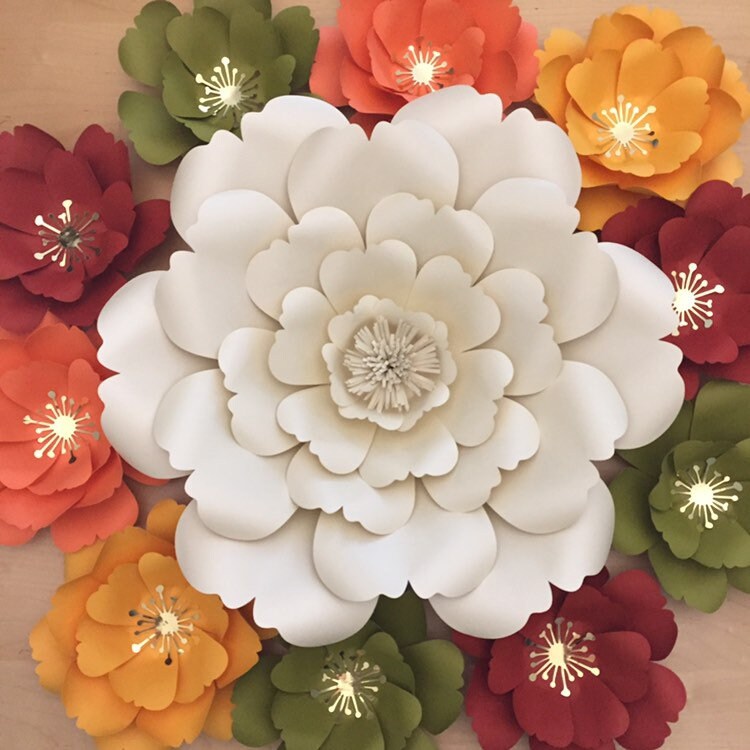 Download Paper Flower Template With Video Instruction Pdf And Svg File Etsy
