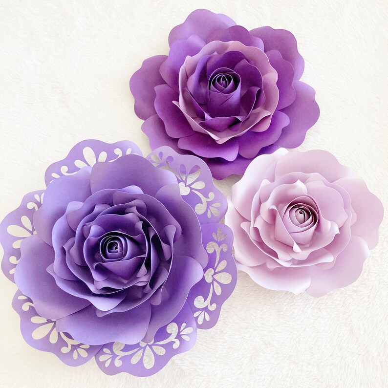 SVG Rose flower SVG to make Paper Flower Rose with Lacy Etsy