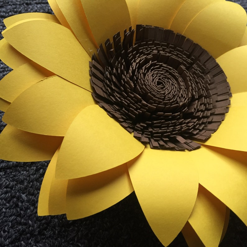 Download Sunflower Paper Flower Template with Video Instruction SVG ...
