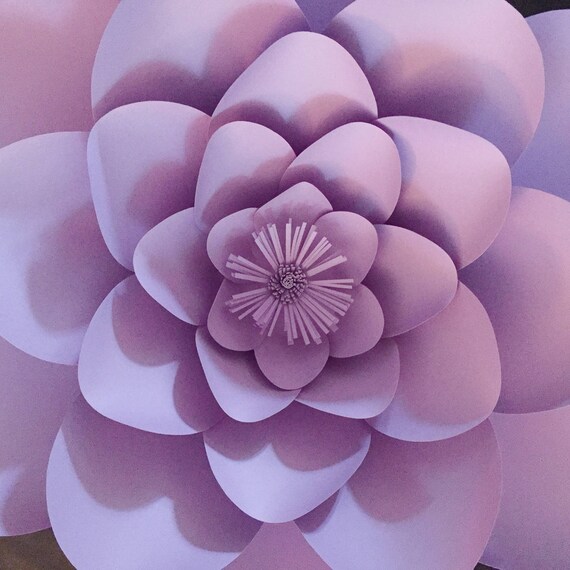 Paper Flower Template Pdf And Svg Files Diy Paper Flower Easy