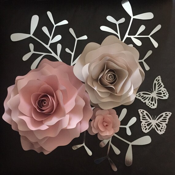 Download Free Paper Flower Template Svg And Pdf Paper Rose For Beginners Etsy SVG Cut Files