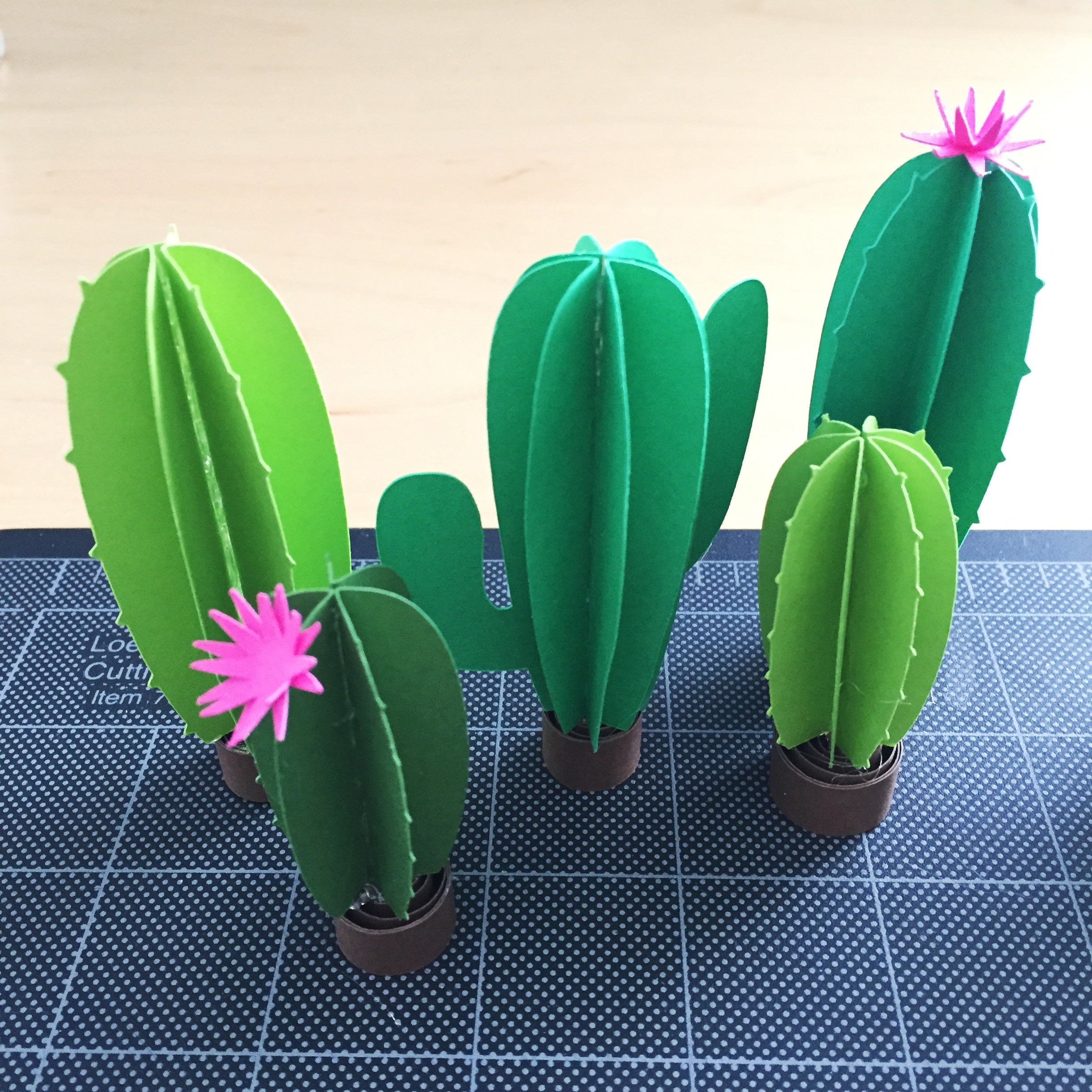 Printable 3D Paper Cactus Template free-printable-cactus-template
