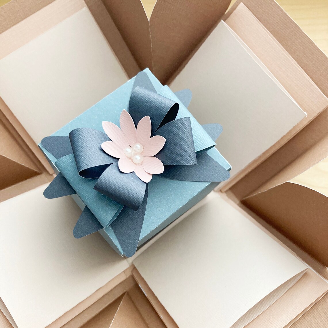 Explosion Box Template SVG and PDF 3x3x3 12x12 paper size Etsy