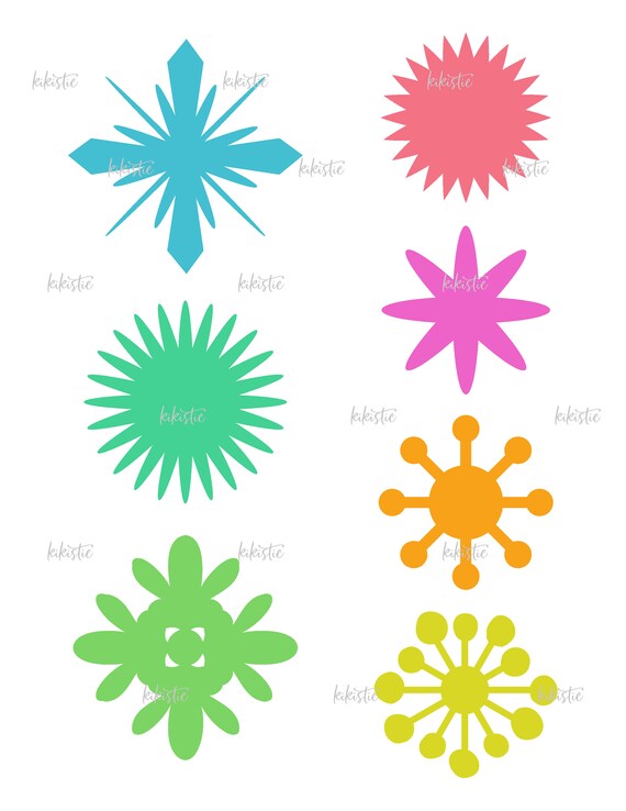 Paper Flower Template Flower Center Svg Etsy