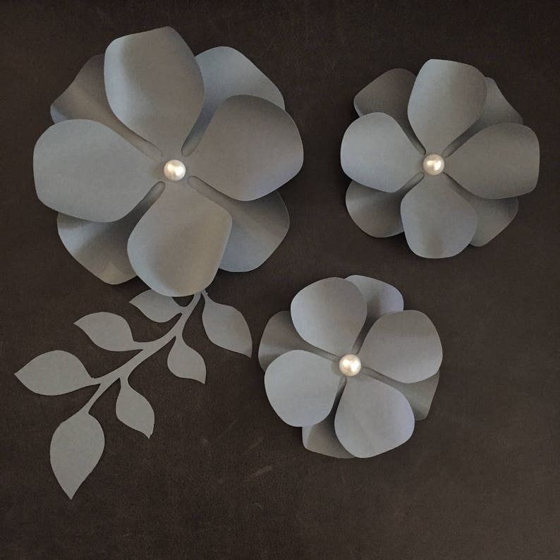 hydrangea paper flower template pdf and svg files popular
