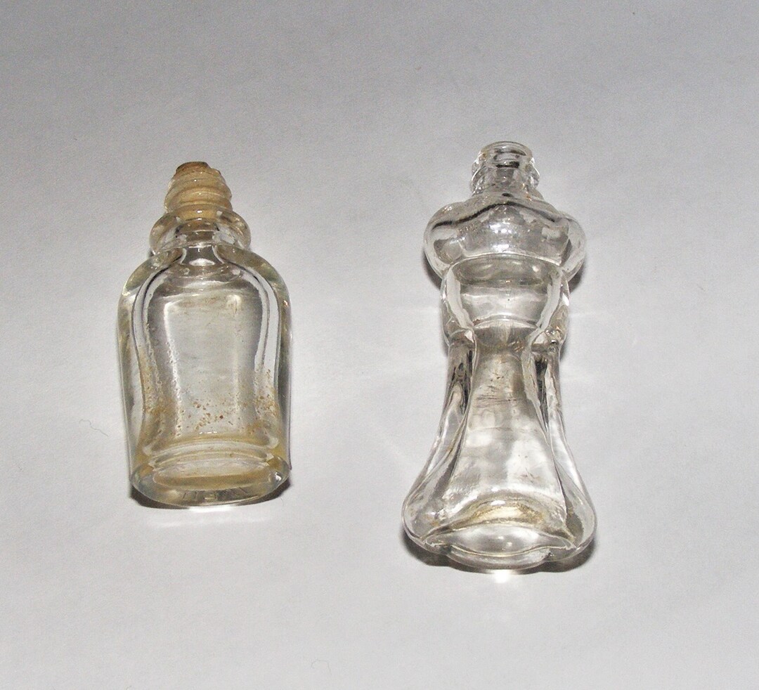 Two Vintage Miniature Perfume Bottles Torso Bottle and Tiny Etsy