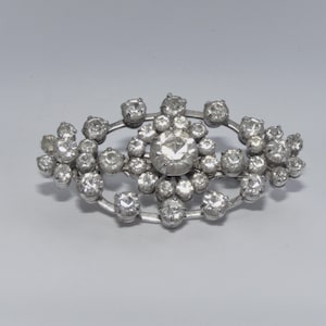 Vintage Czech Glass Statement Brooch Pin Open Setting