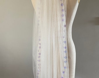 Mermaid sequin shell bridal veil wedding accessory