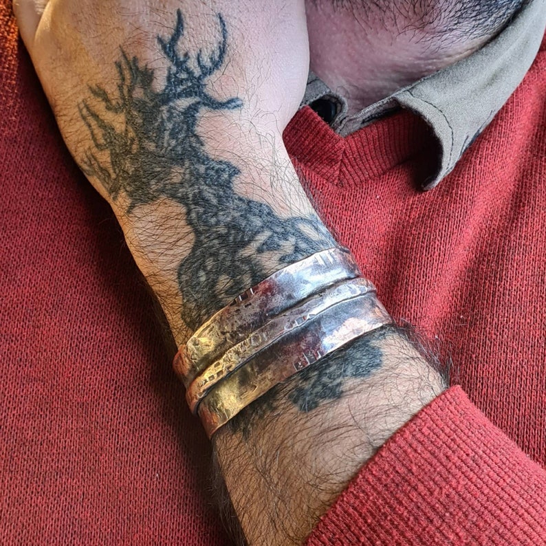 Mens Viking Cuff Bracelet Foldformed Copper Unisex Bracelet Etsy