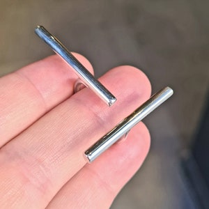 Minimalist Sterling Silver Double Bar Ring, Geometric Two Finger Ring ...
