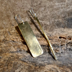 Lange Geometrische Statement Ohrringe, Rechteck Ohrringe, Bar Ohrringe, Asymmetrische Ohrringe, Einfache Ohrringe für jeden Tag, Geschenk für Freundin